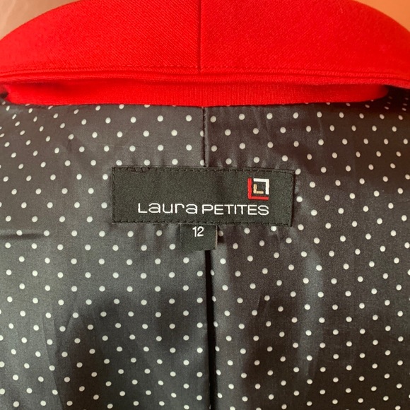 Laura Petites Red Stretch Blazer NWOT - Picture 2 of 7